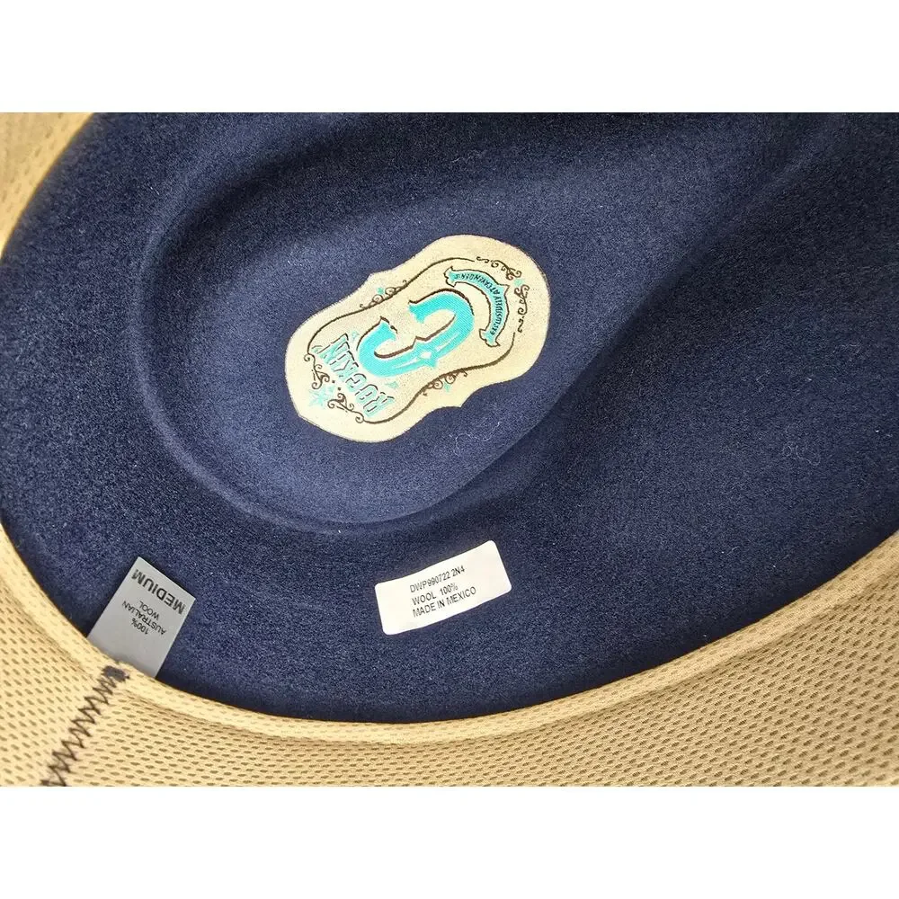 Rocking C by Cavender’s Boho Western‎ Navy Wool Felt Fedora